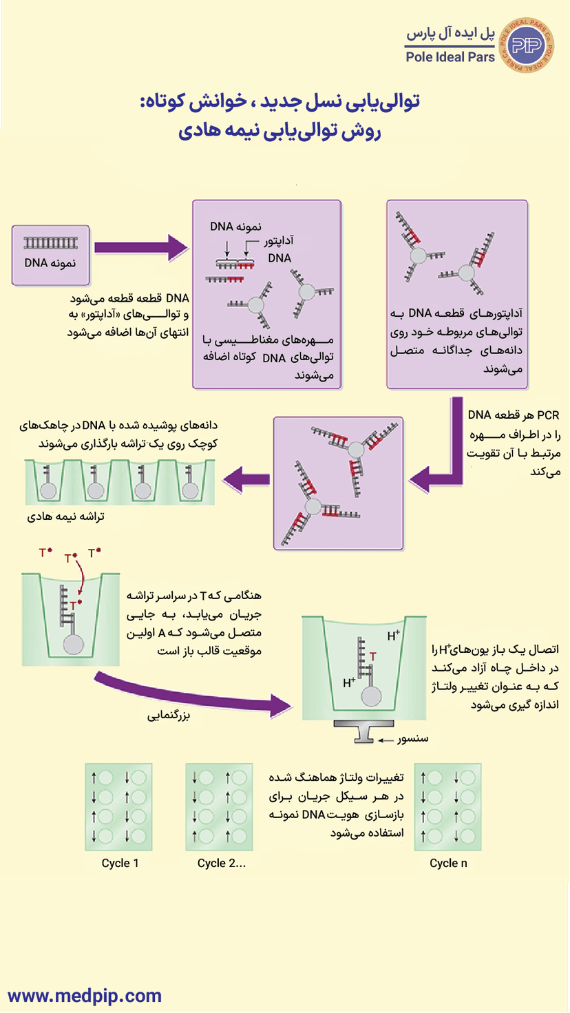 توالییابی نسل جدید کوتاه: روش توالییابی نیمه هادی